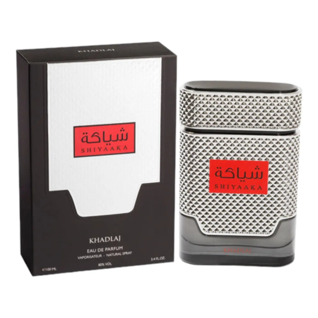Khadlaj Shiyaaka For Men perfume bottle with elegant woody aromatic notes